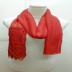 Designer Half Net Diamond Stole- Red